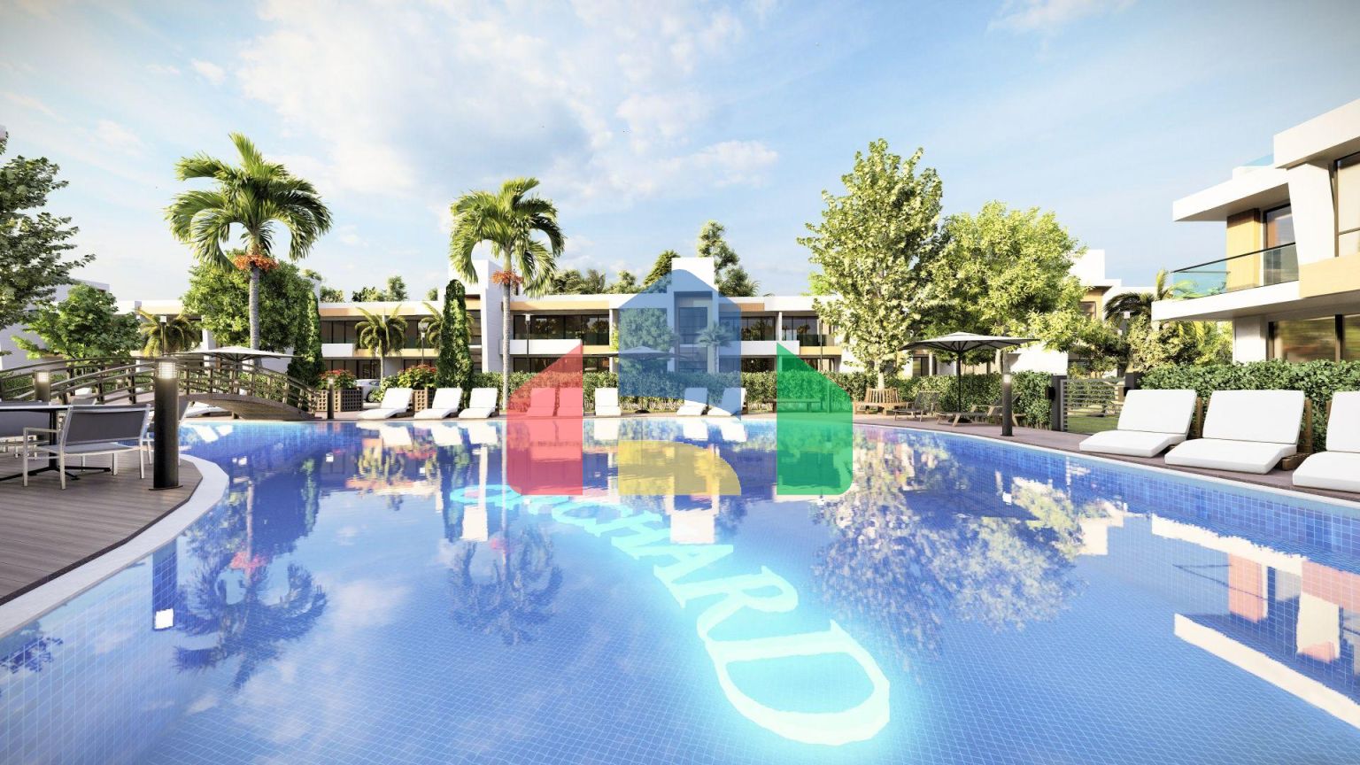 Квартира 2+1(80 м2) с двумя террасами в большом комплексе рядом с морем