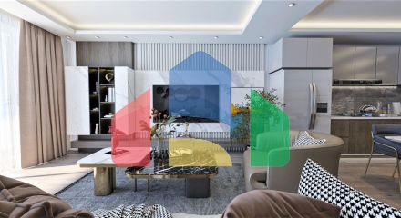 Квартира 2+1(80 м2) с двумя террасами в большом комплексе рядом с морем Квартира 2+1(80 м2) с двумя террасами в большом комплексе рядом с морем