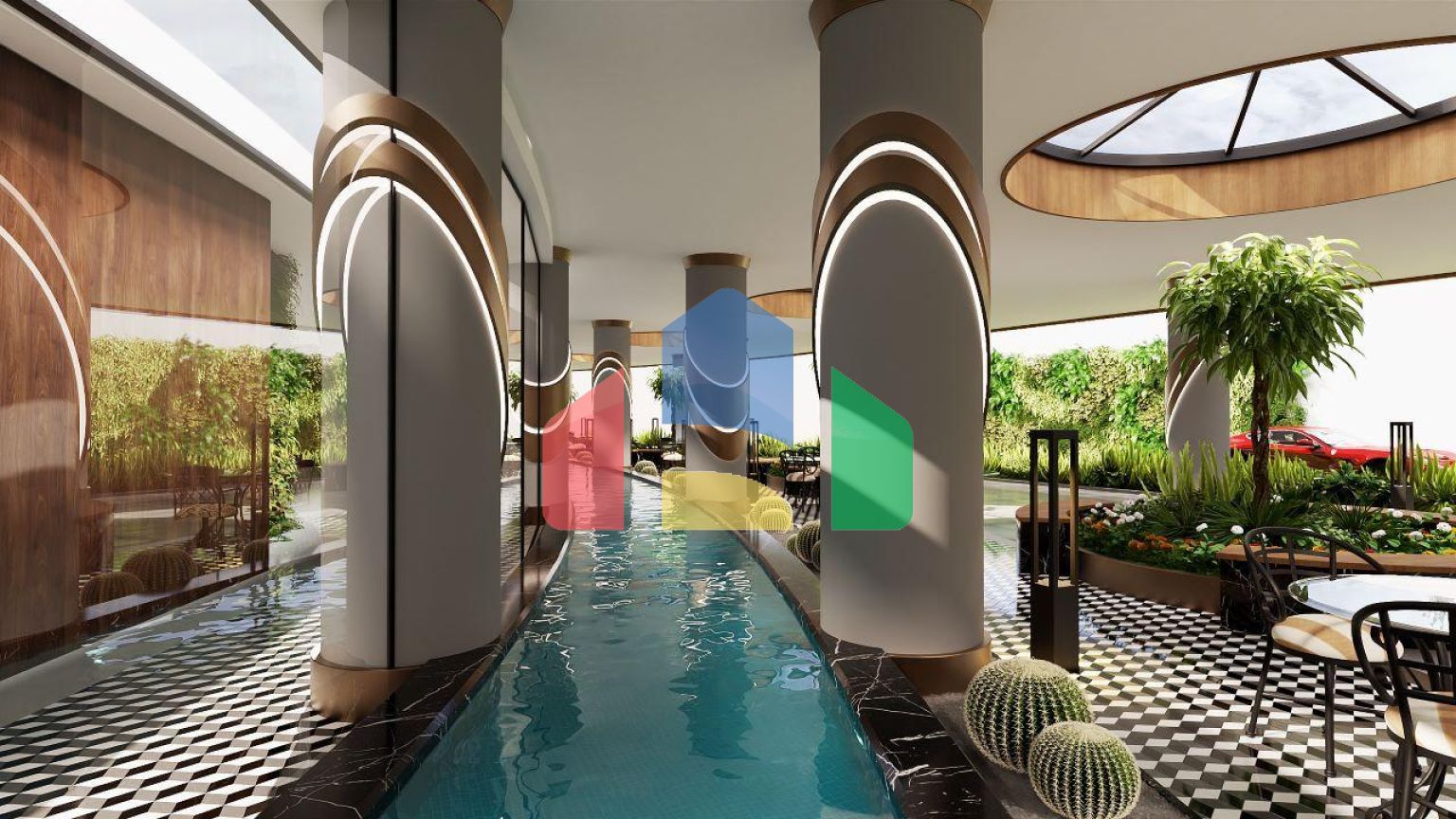 Квартира 2+1( 78 м2) в красивом комплексе в Искеле