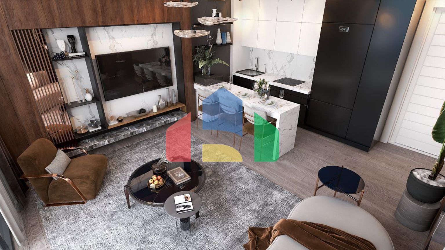 Квартира 2+1( 78 м2) в красивом комплексе в Искеле