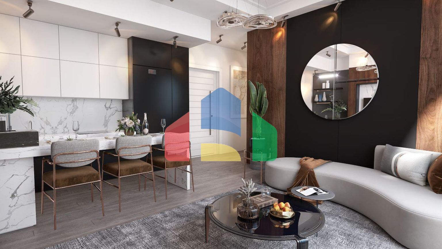 Квартира 2+1( 78 м2) в красивом комплексе в Искеле