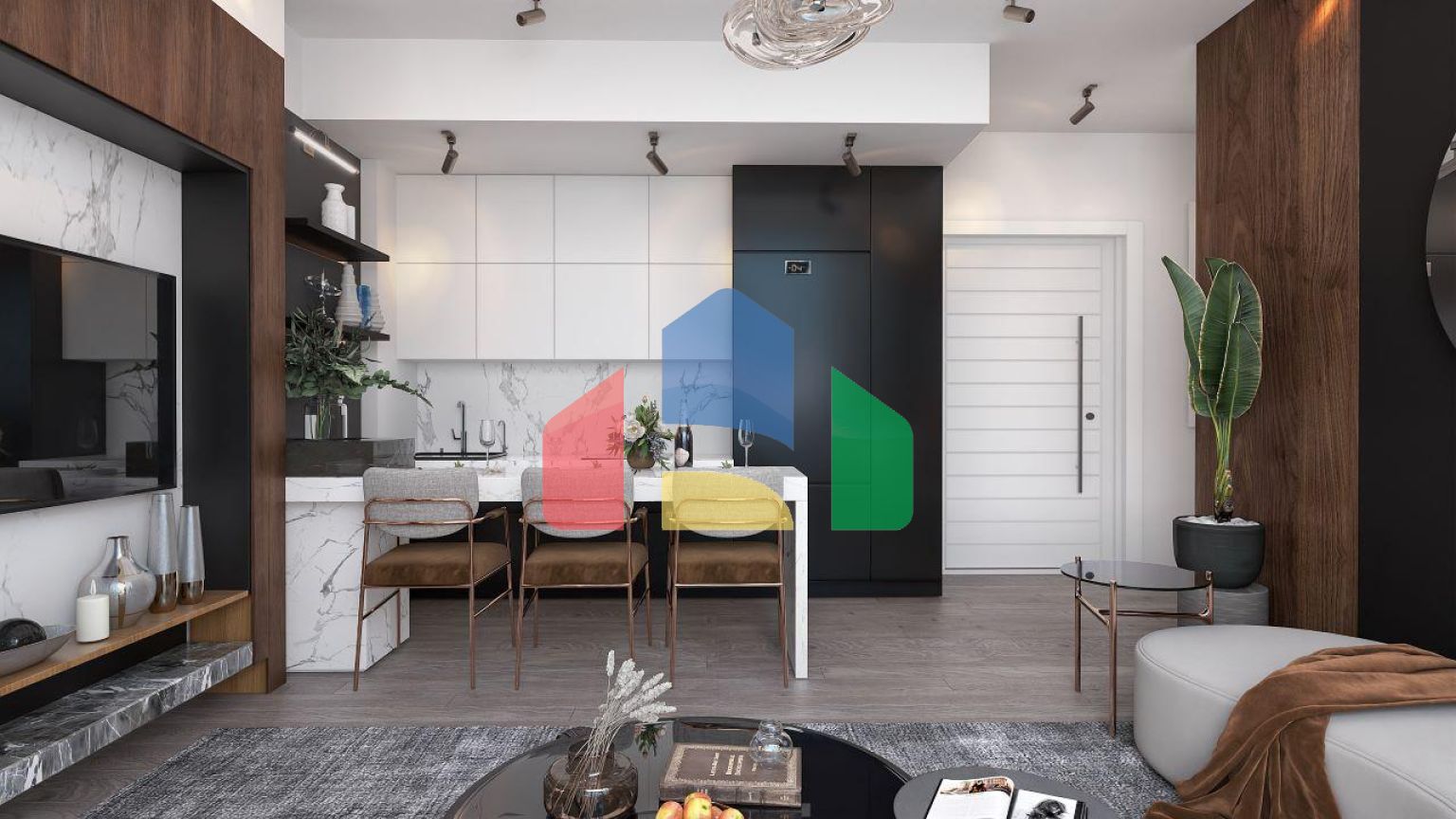 Квартира 2+1( 78 м2) в красивом комплексе в Искеле