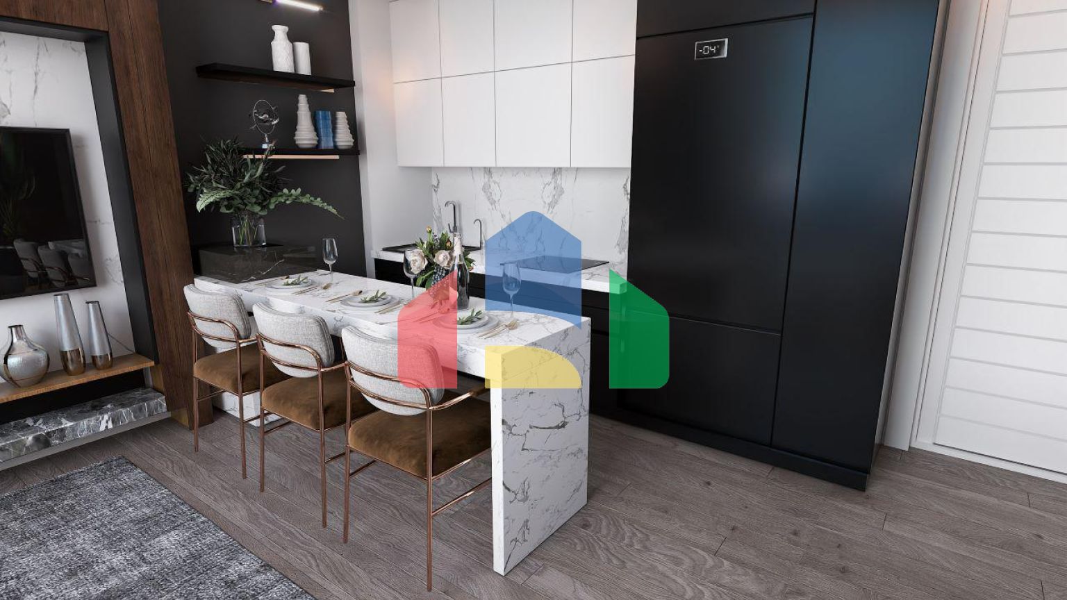 Квартира 2+1( 78 м2) в красивом комплексе в Искеле