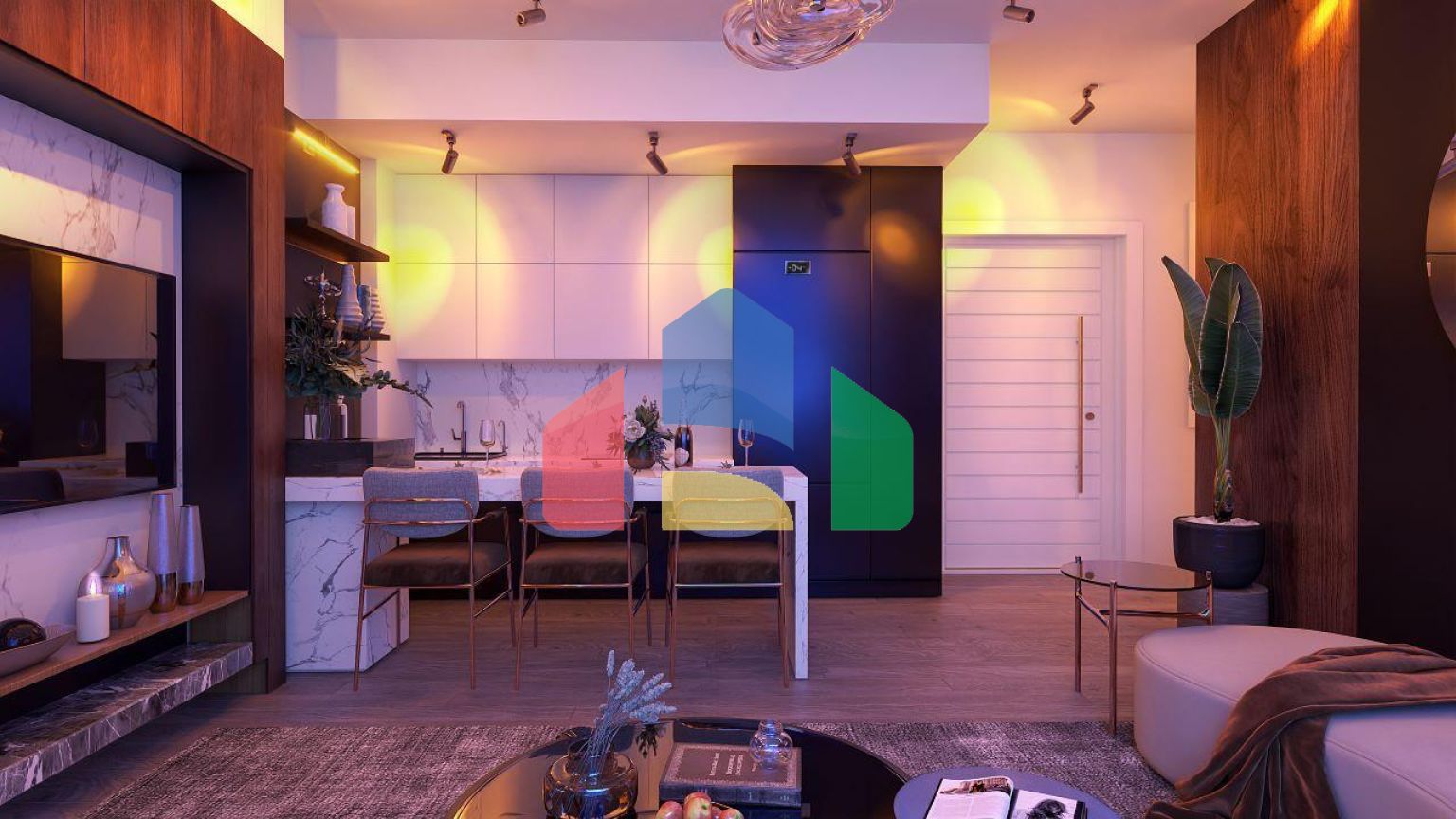 Квартира 2+1( 78 м2) в красивом комплексе в Искеле