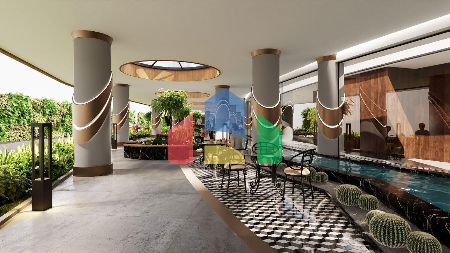 Квартира 2+1( 78 м2) в красивом комплексе в Искеле