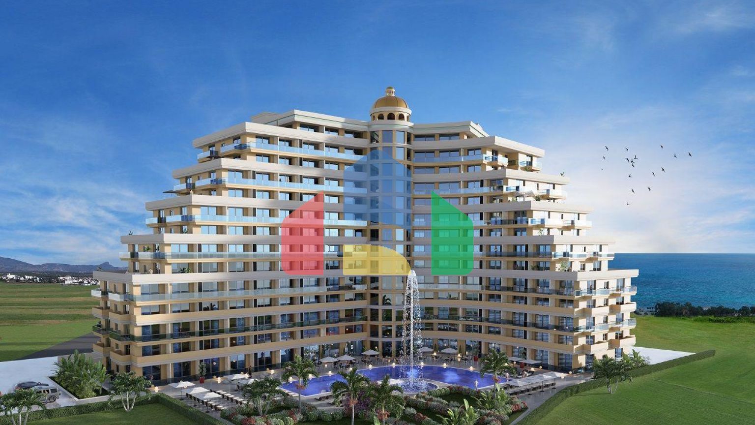 Студия 45 м2 в роскошном комплексе в Искеле 