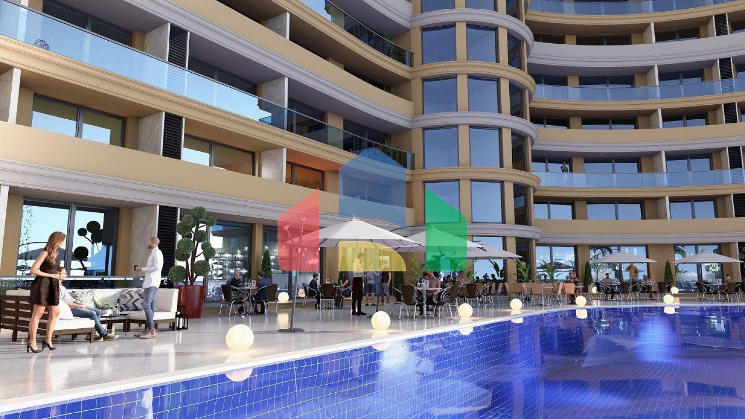 Студия 45 м2 в роскошном комплексе в Искеле 