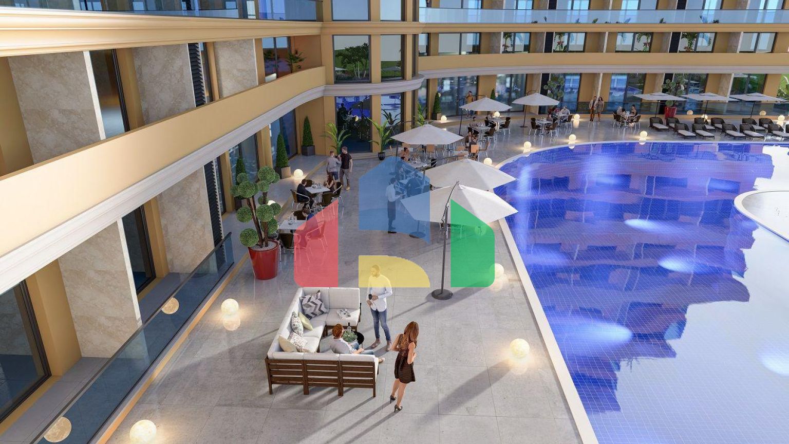 Студия 45 м2 в роскошном комплексе в Искеле 