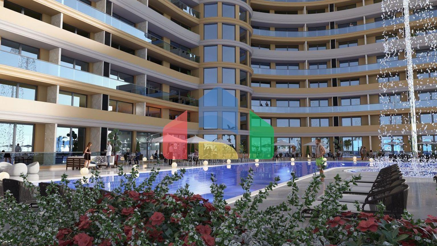 Студия 45 м2 в роскошном комплексе в Искеле 