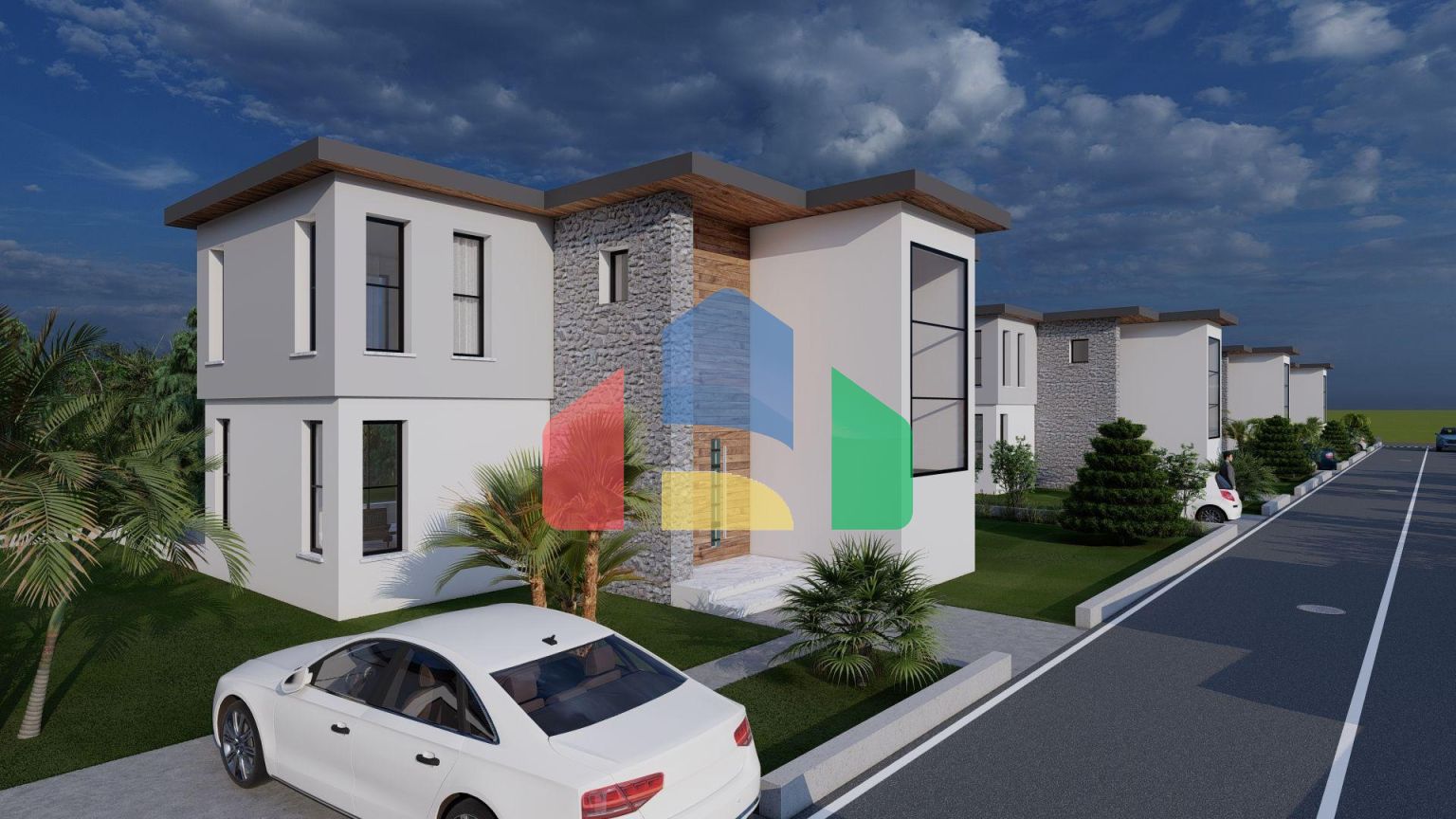 Красивое Бунгало Duplex 3+1 (180 м2) в современном комплексе 