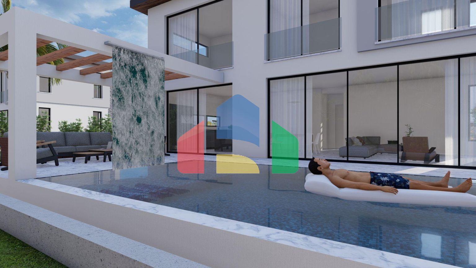 Красивое Бунгало Duplex 3+1 (180 м2) в современном комплексе 