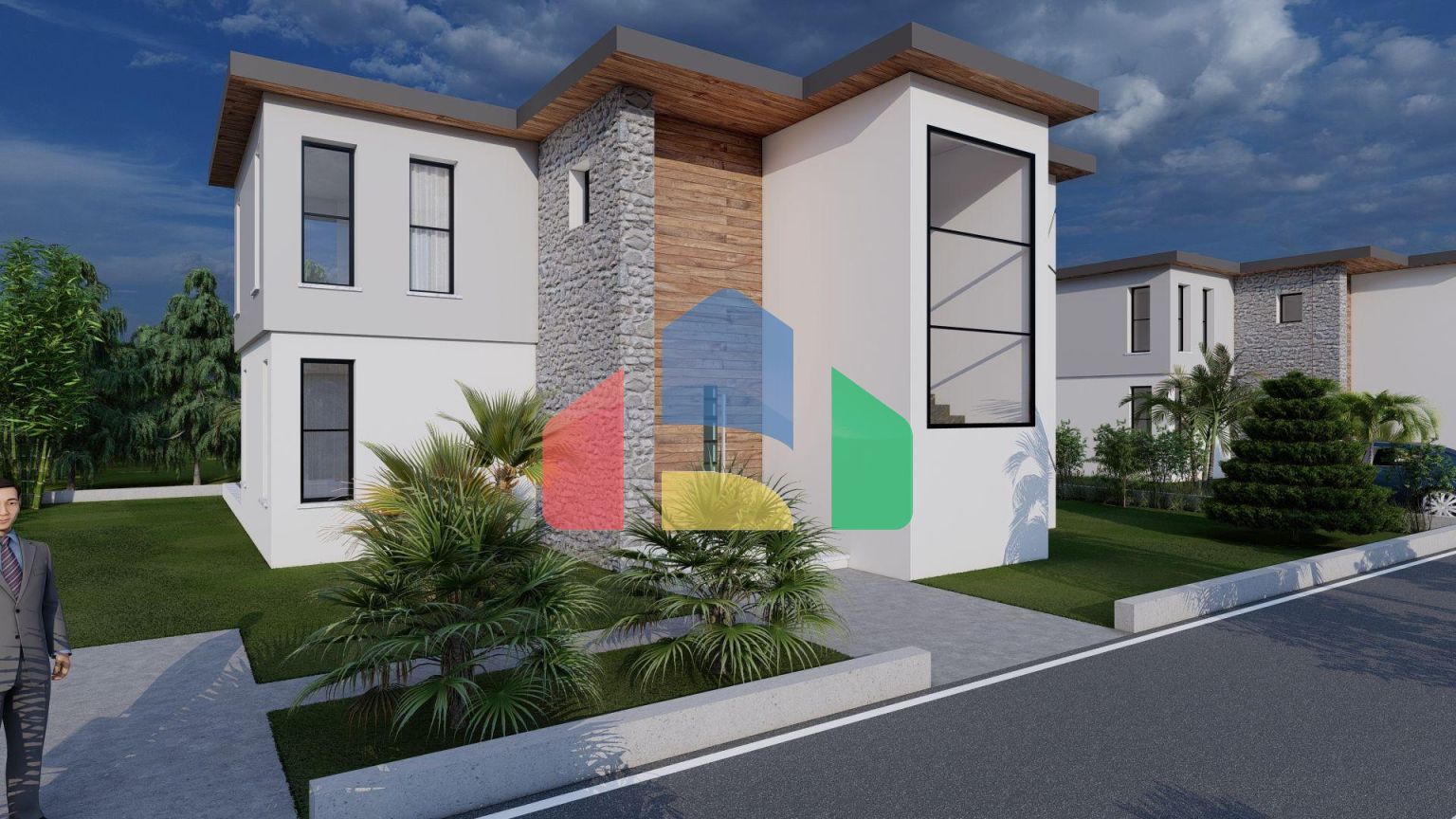 Красивое Бунгало Duplex 3+1 (180 м2) в современном комплексе 