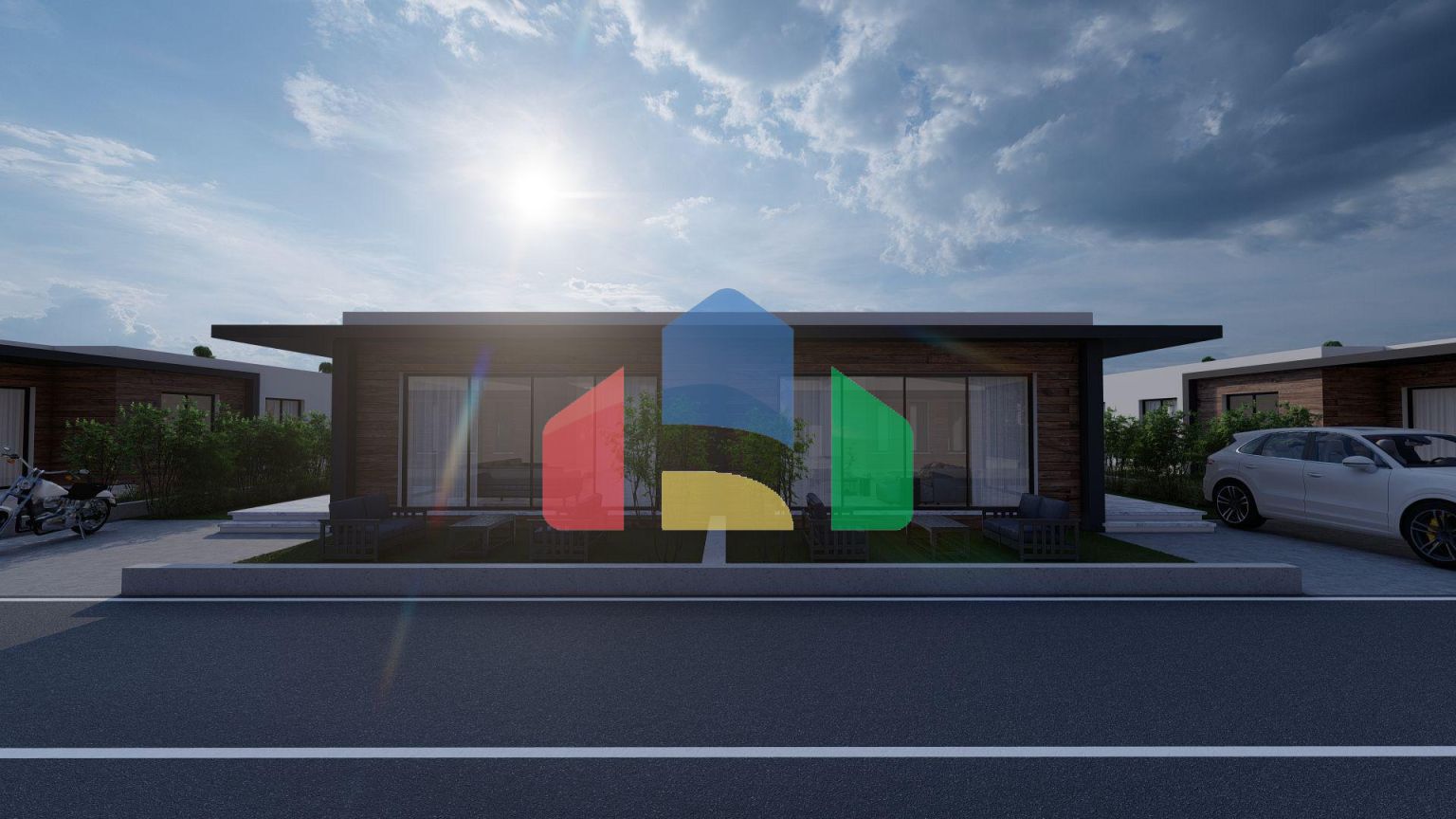 Красивый таунхаус 3+1 (120 м2) с террасой в новом комплексе 