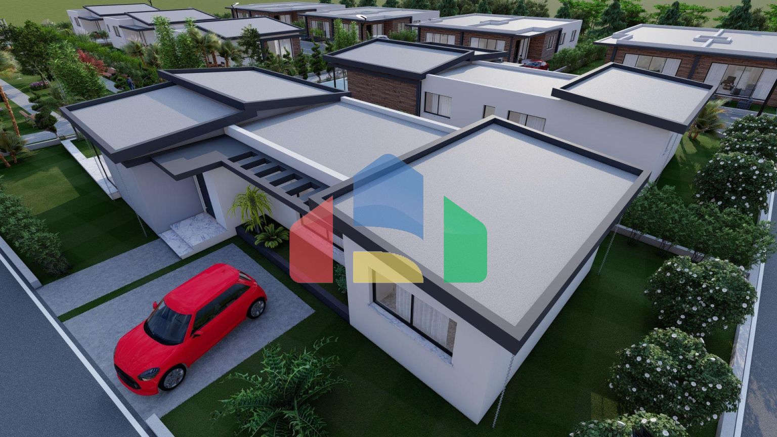 Бунгало 3+1 (146 м2) с большими террасами в новом комплексе