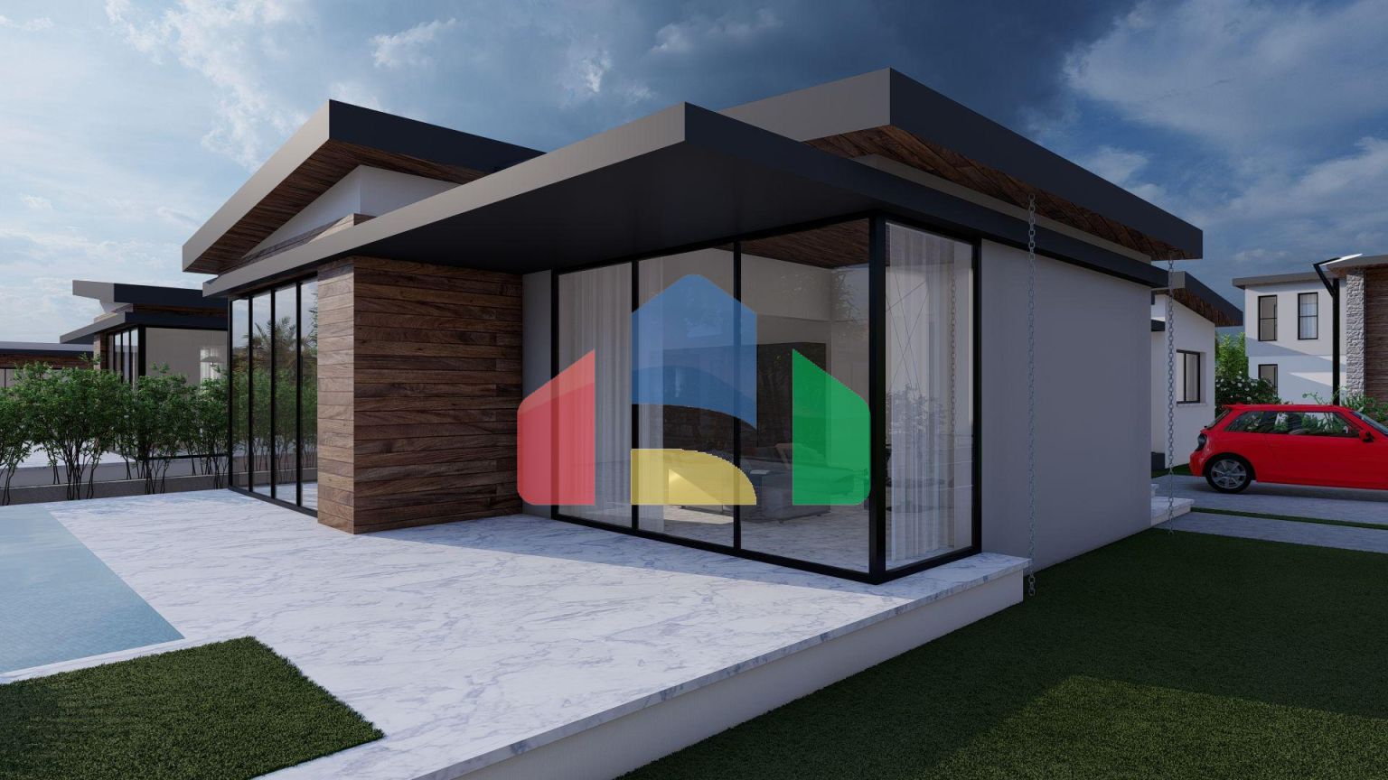 Бунгало 3+1 (146 м2) с большими террасами в новом комплексе