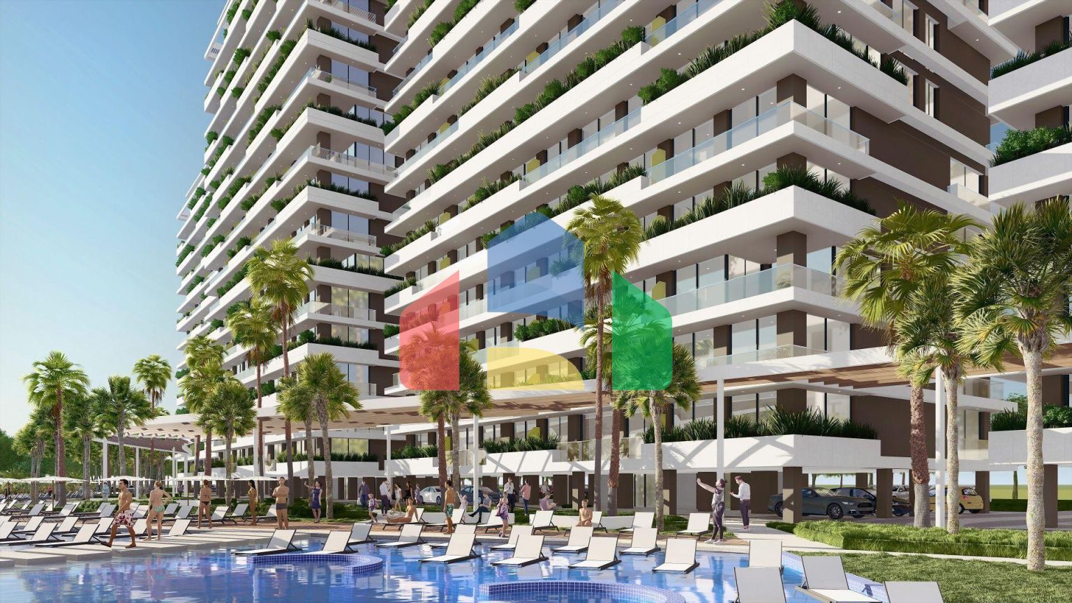 3-комнатные апартаменты 96 м2 в 600 метрах от пляжа 