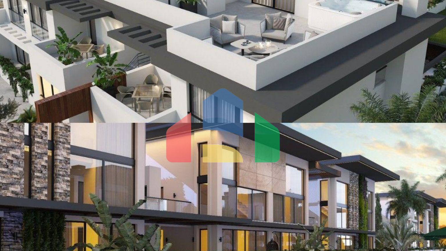 4-комнатный пентхаус loft 150м2 с собственным участком в 5 минутах от пляжа