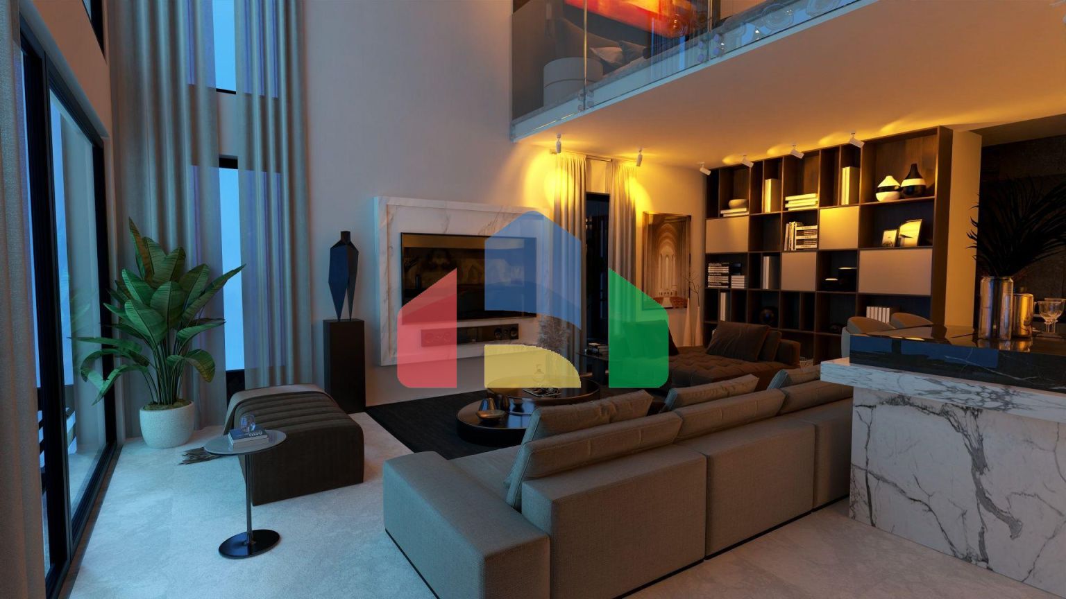 4-комнатный пентхаус loft 150м2 с собственным участком в 5 минутах от пляжа