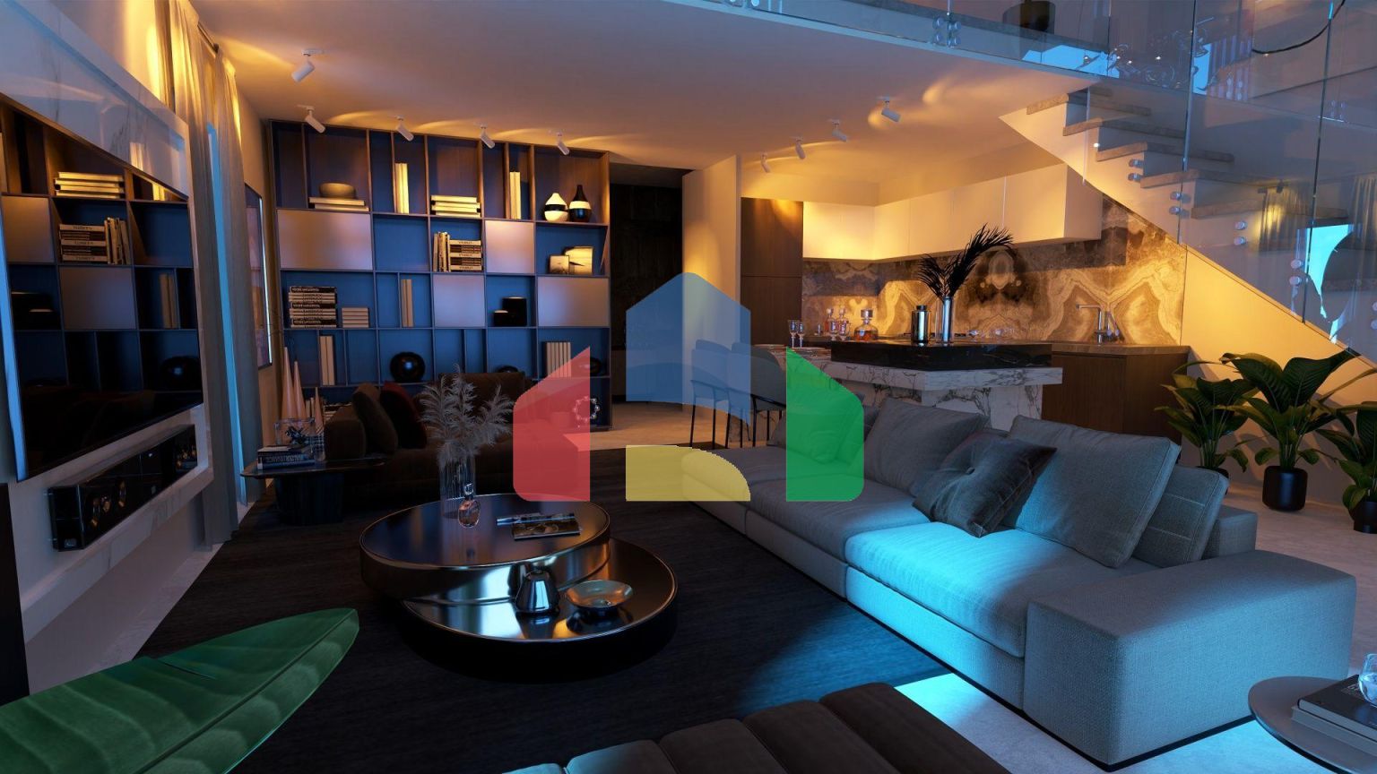 4-комнатный пентхаус loft 150м2 с собственным участком в 5 минутах от пляжа