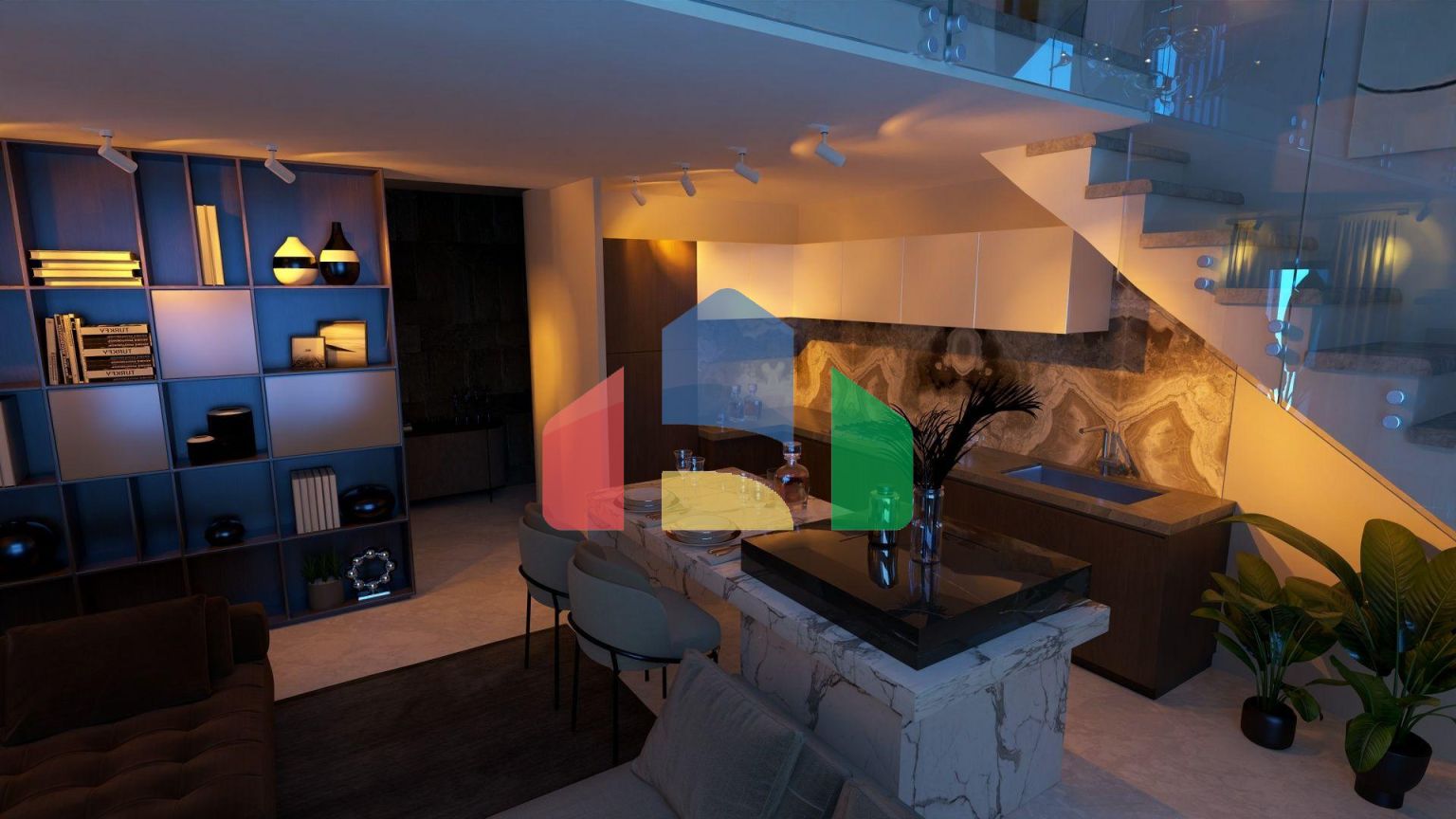 4-комнатный пентхаус loft 150м2 с собственным участком в 5 минутах от пляжа