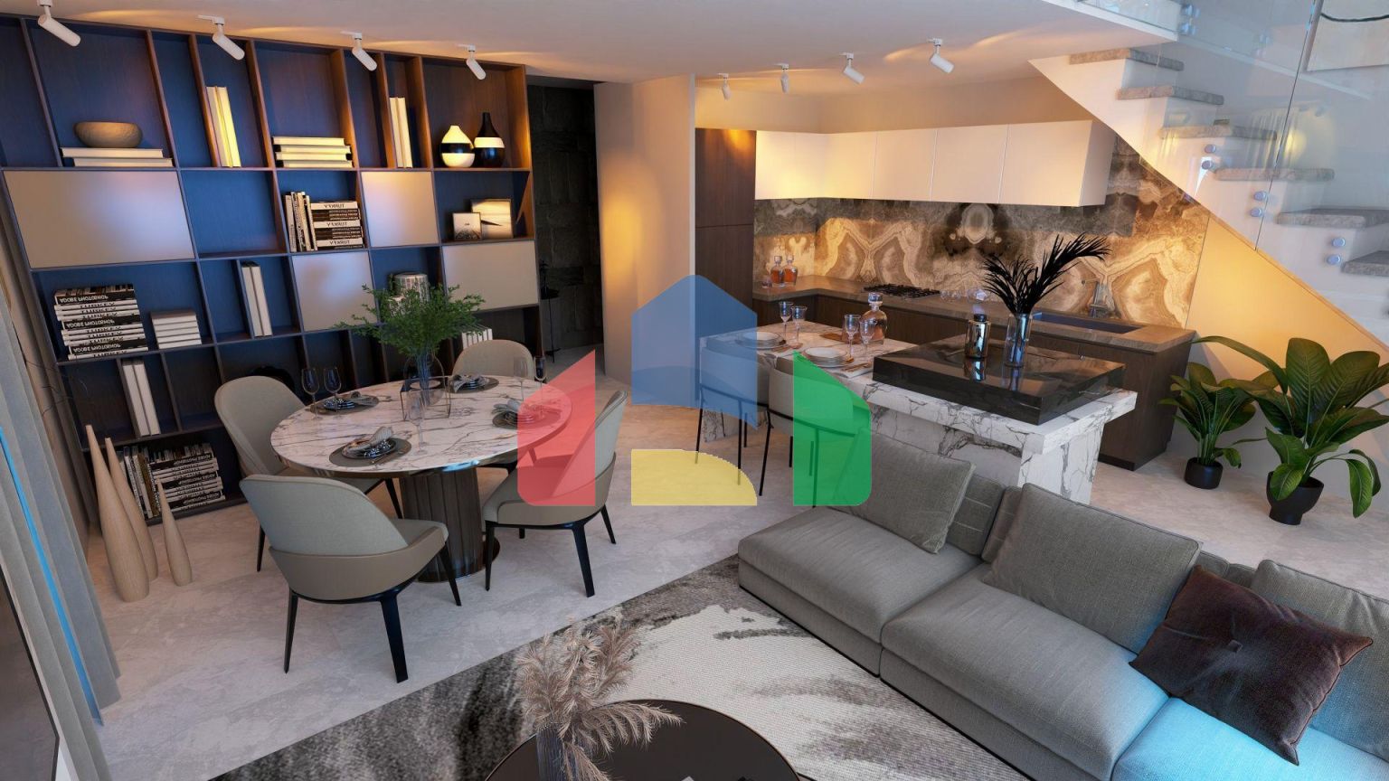 4-комнатный пентхаус loft 150м2 с собственным участком в 5 минутах от пляжа