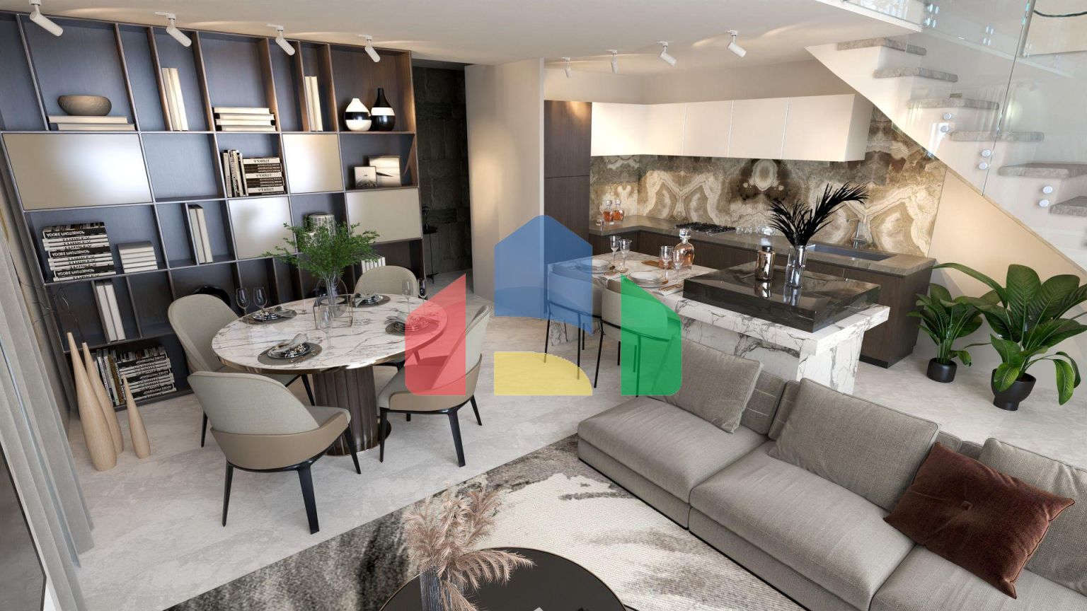 4-комнатный пентхаус loft 150м2 с собственным участком в 5 минутах от пляжа