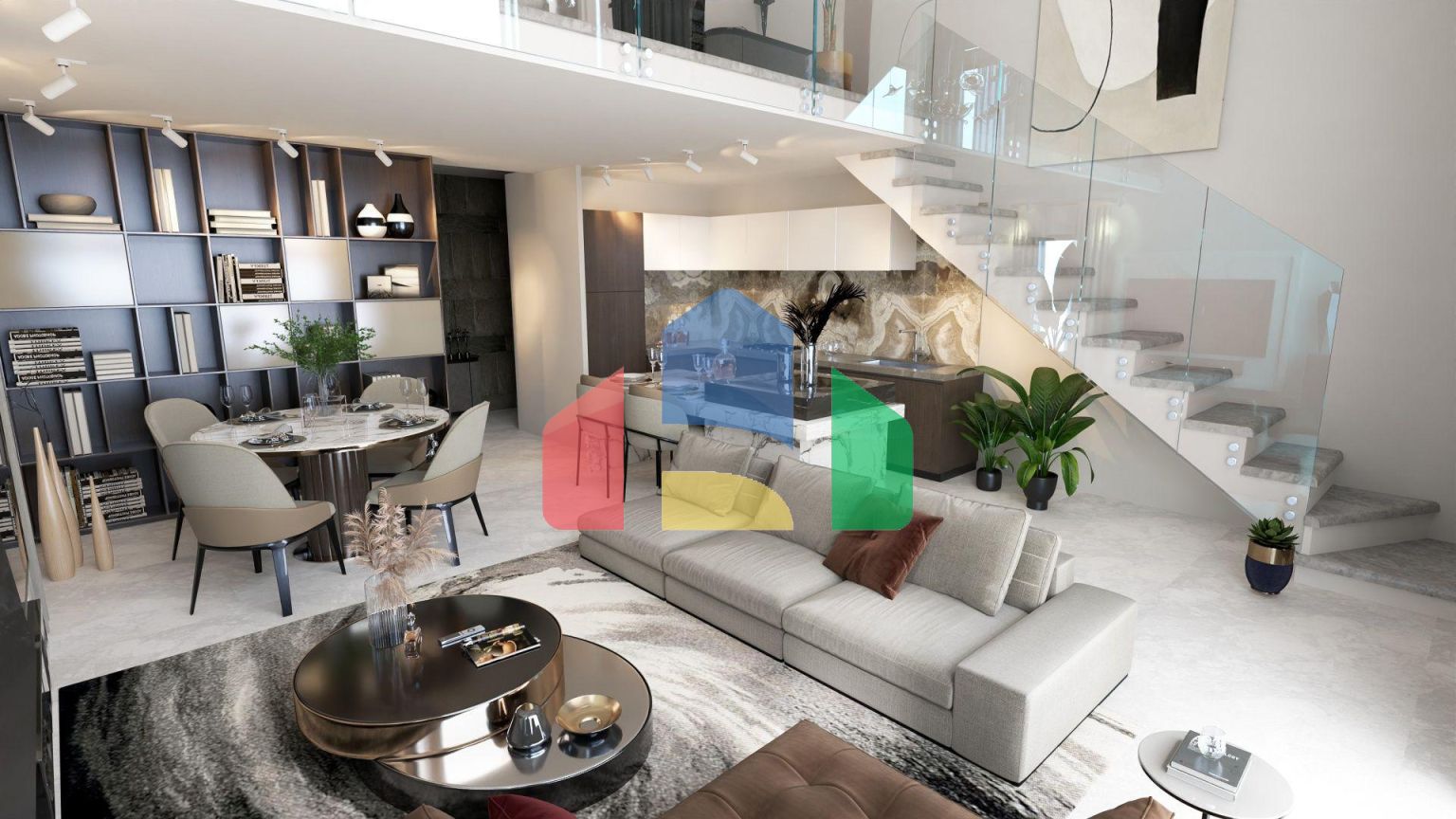 4-комнатный пентхаус loft 150м2 с собственным участком в 5 минутах от пляжа