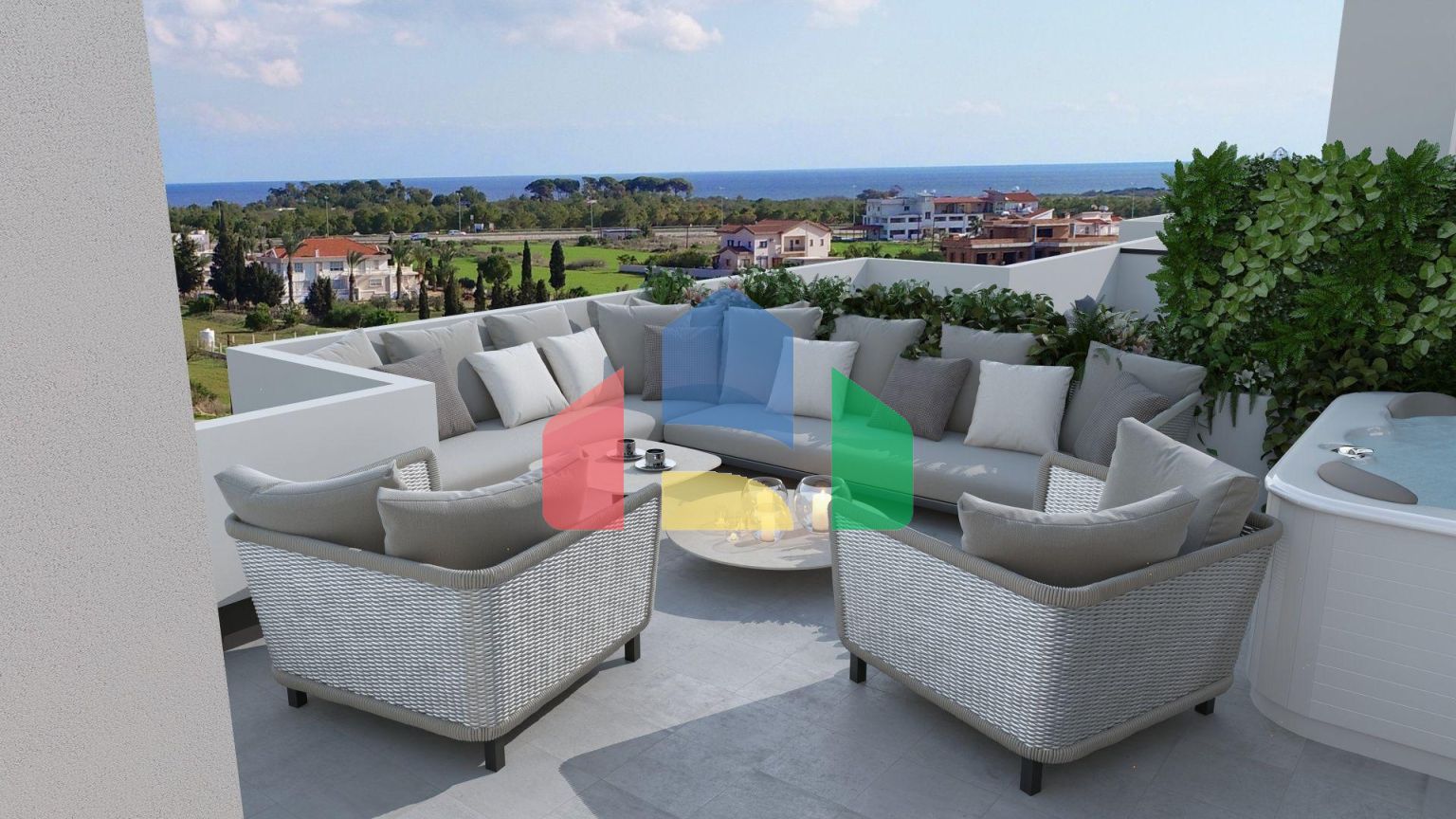 4-комнатный пентхаус loft 150м2 с собственным участком в 5 минутах от пляжа