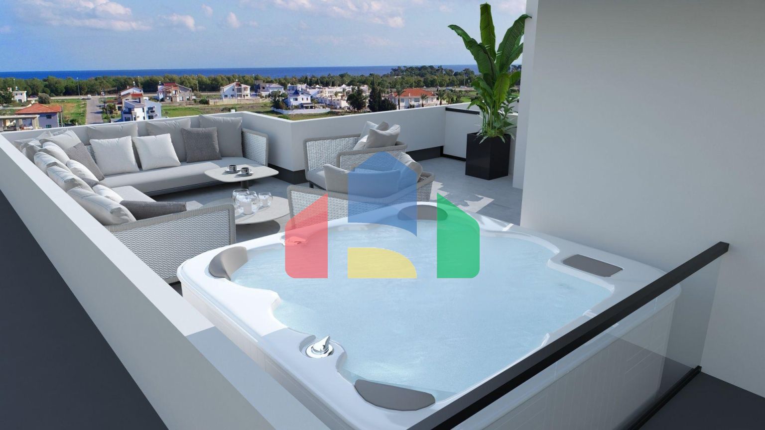 4-комнатный пентхаус loft 150м2 с собственным участком в 5 минутах от пляжа