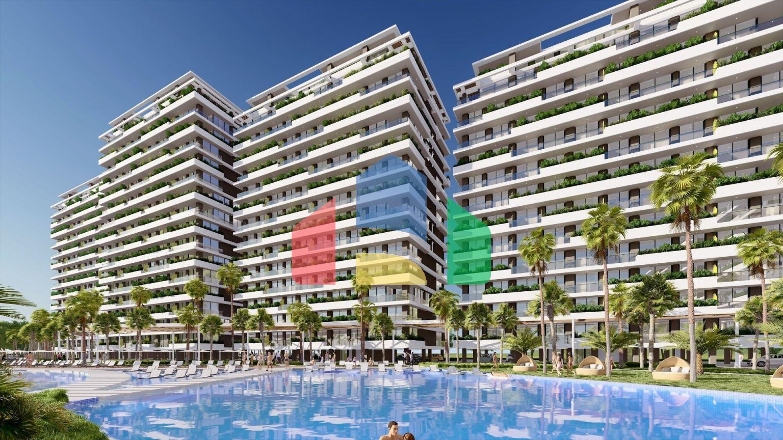 Студия 48 м2 в 600 метрах от пляжа 