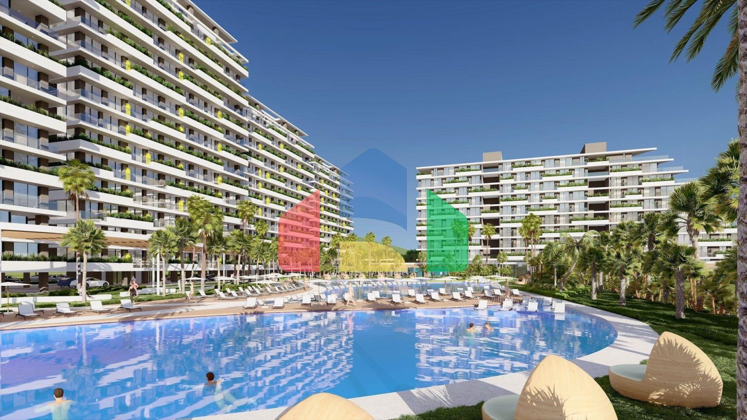 Студия 48 м2 в 600 метрах от пляжа 