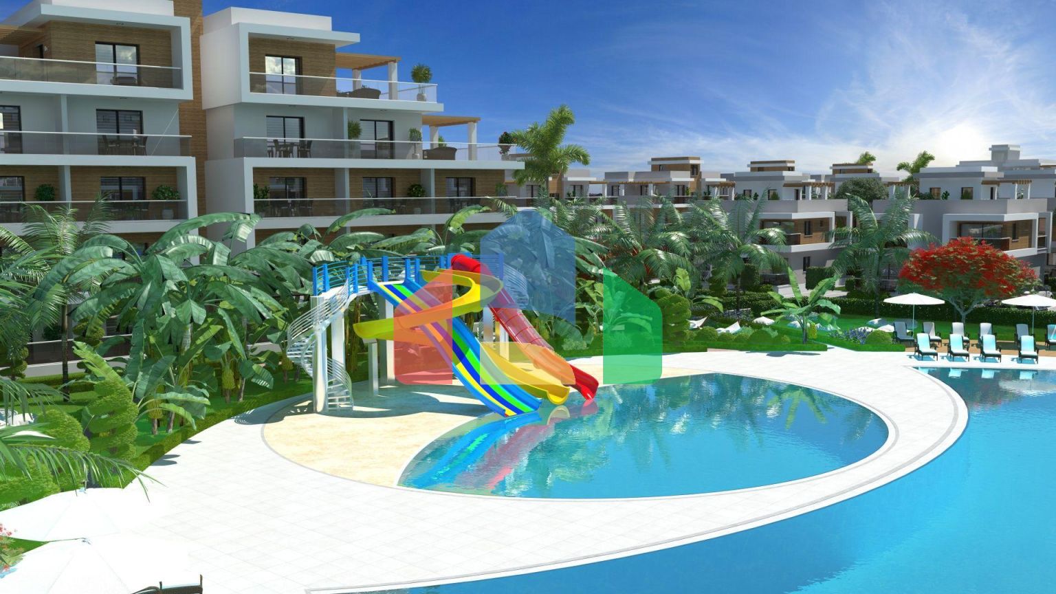 3-комнатный пентхаус 78 м2 c террасой 54 м2 в 2 минутах от пляжа