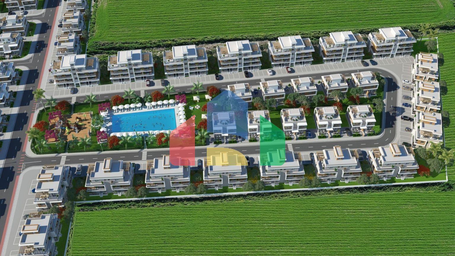 3-комнатный пентхаус 78 м2 c террасой 54 м2 в 2 минутах от пляжа