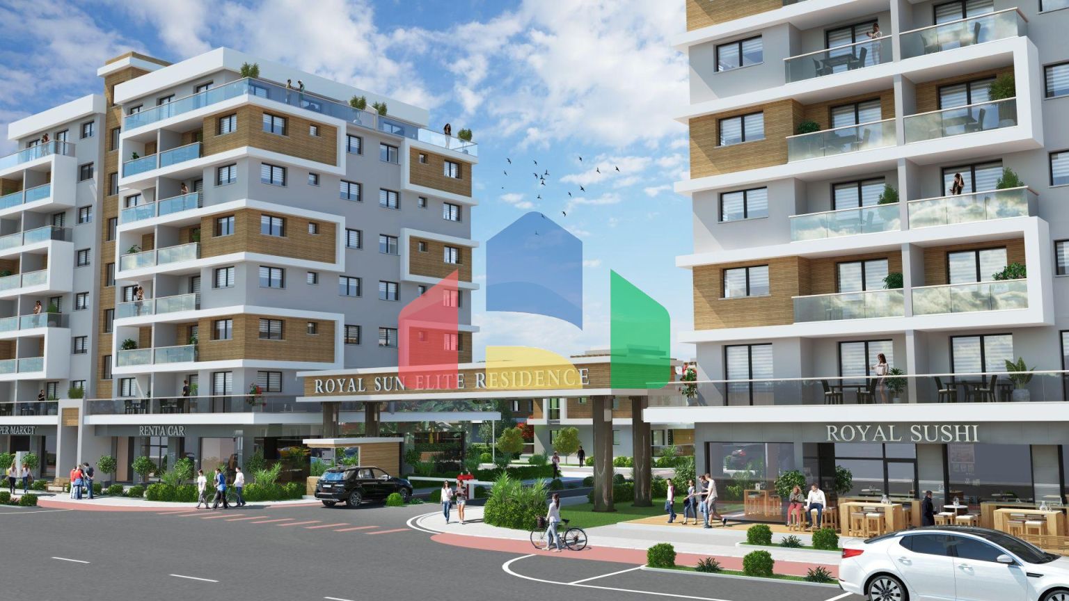 3-комнатный пентхаус 78 м2 c террасой 54 м2 в 2 минутах от пляжа