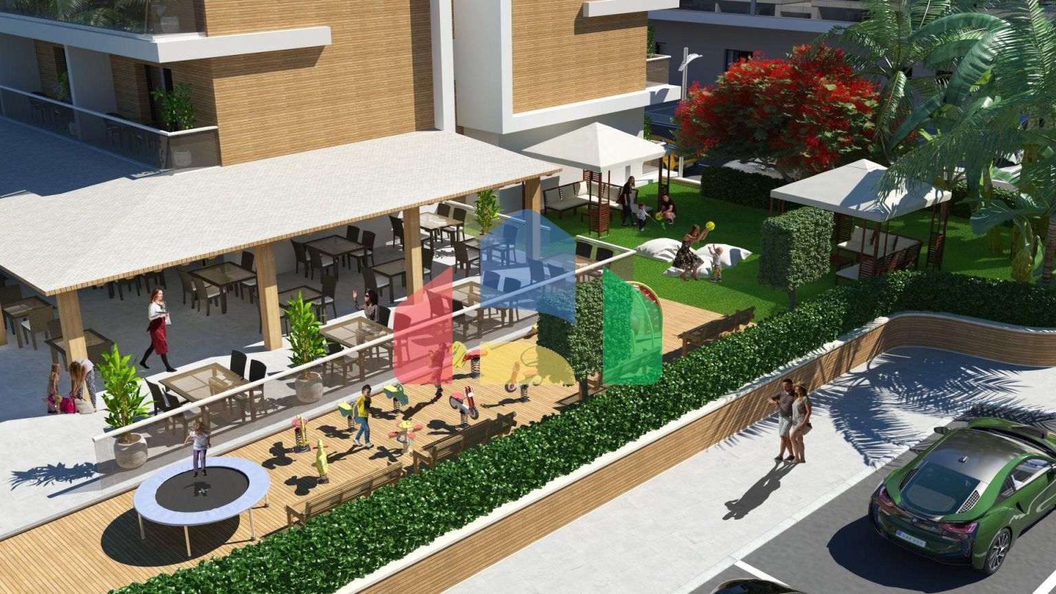 3-комнатный пентхаус 78 м2 c террасой 54 м2 в 2 минутах от пляжа