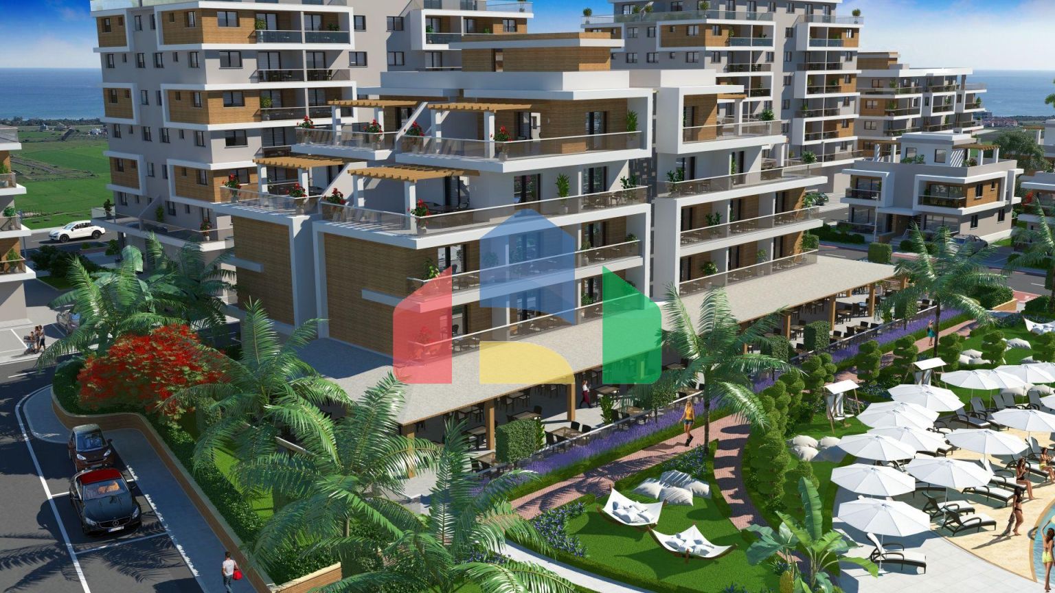 3-комнатный пентхаус 78 м2 c террасой 54 м2 в 2 минутах от пляжа