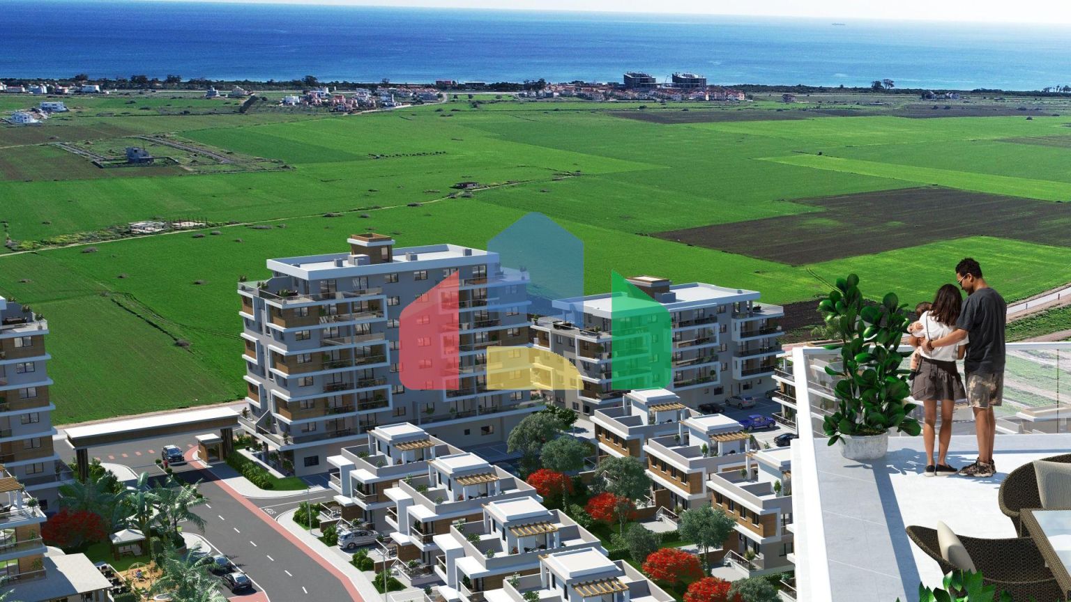 3-комнатный пентхаус 78 м2 c террасой 54 м2 в 2 минутах от пляжа