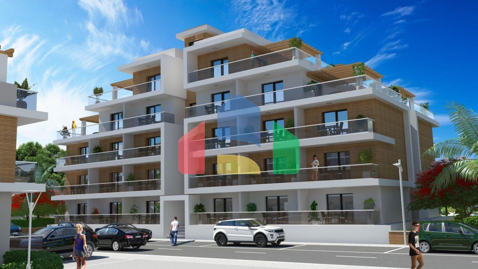 3-комнатный пентхаус 78 м2 c террасой 54 м2 в 2 минутах от пляжа