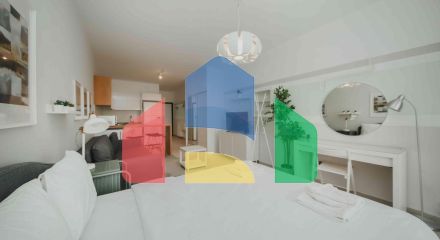 Студия 50 м2 c балконом 9м2