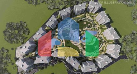 Студия 46 м2 c балконом 8м2