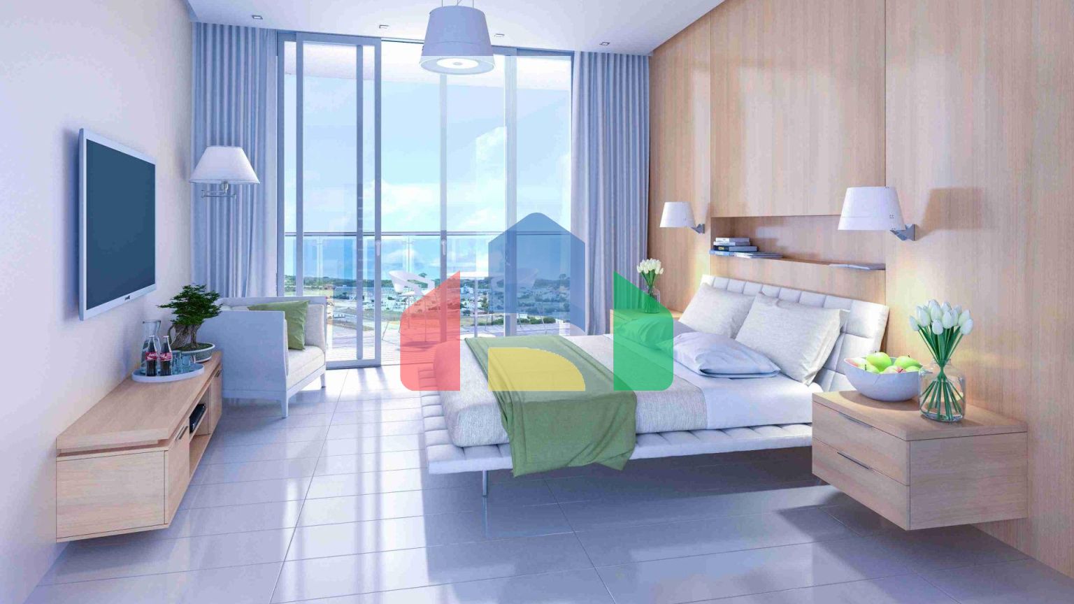 Студия 48 м2 с балконом 6 м2