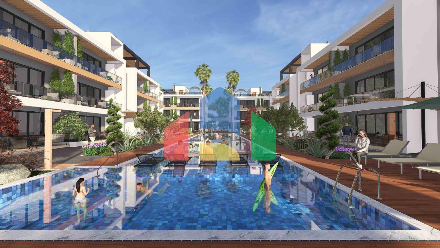 3-комнатные апартаменты 114м2 с террасой 14м2 