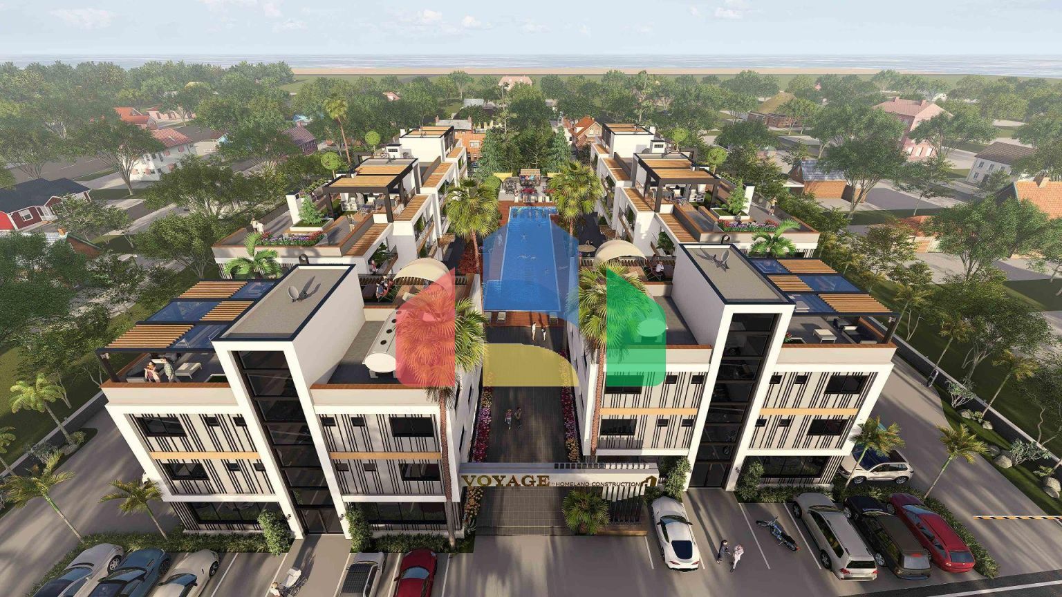 3-комнатные апартаменты 114м2 с террасой 14м2 