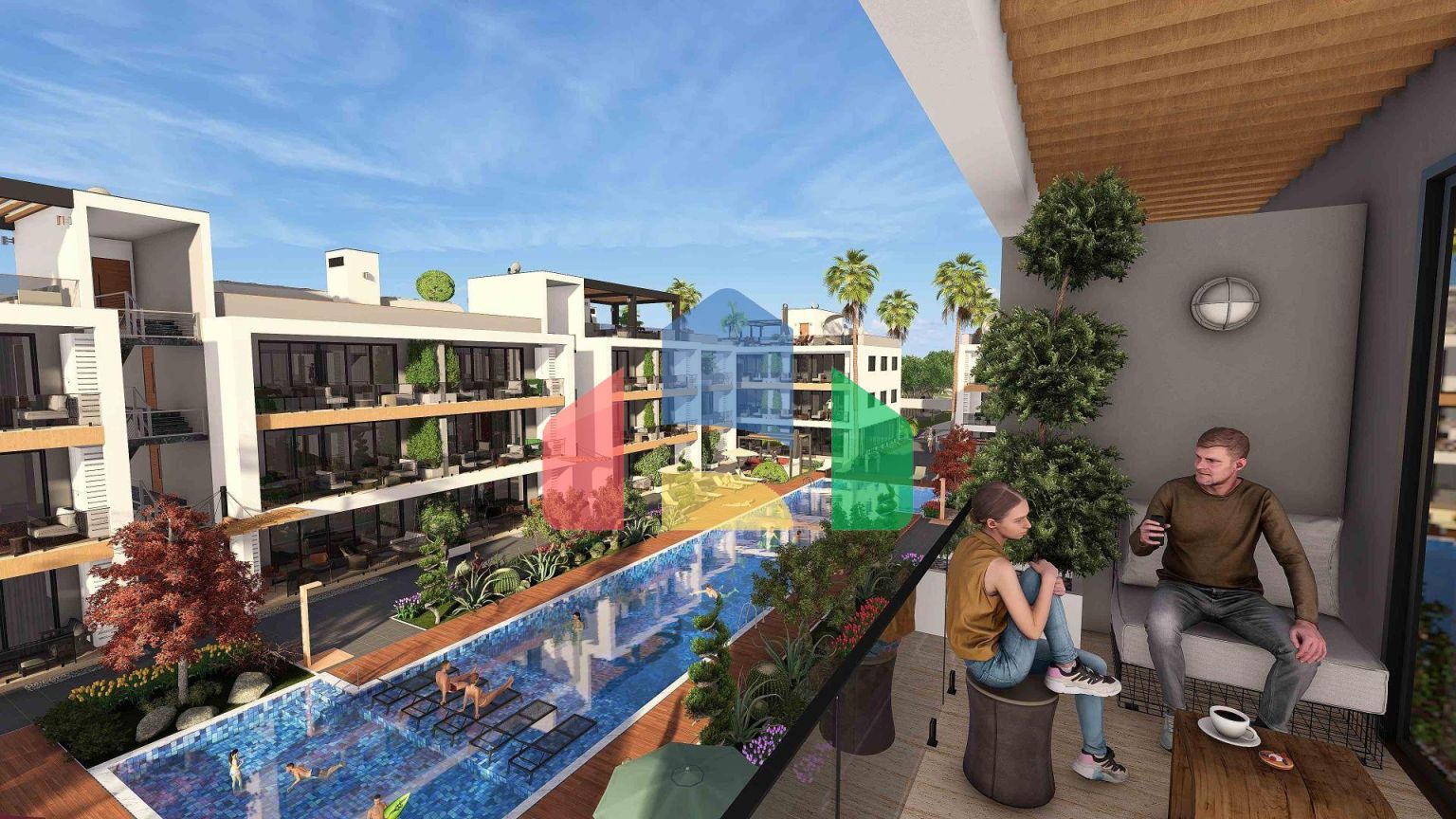 3-комнатные апартаменты 114м2 с террасой 14м2 