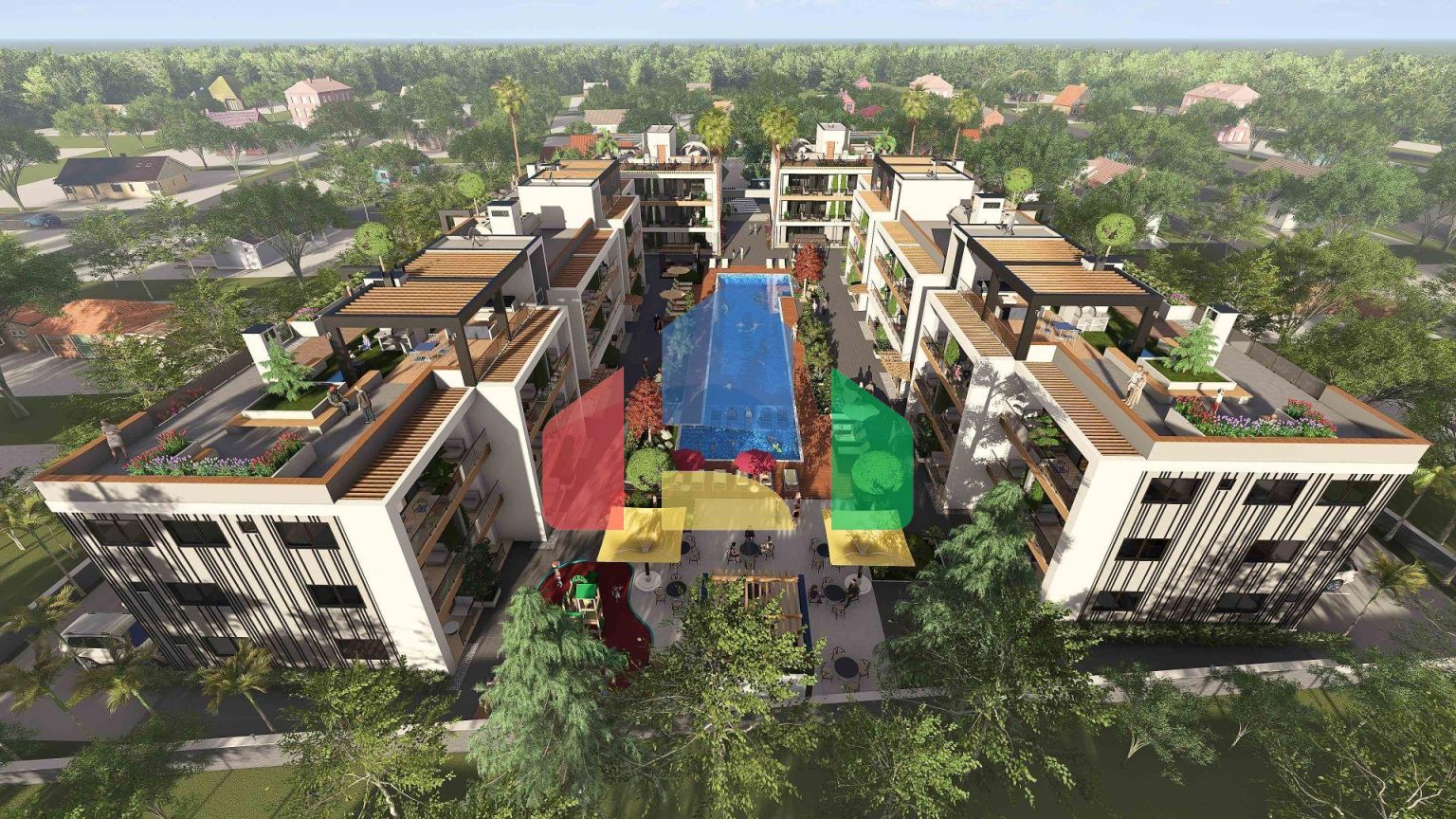 3-комнатные апартаменты 114м2 с террасой 14м2 