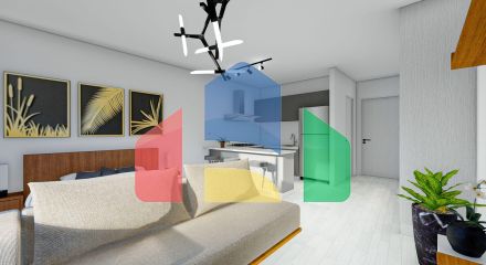 Студия 38 м2 с террасой 11 м2 в Искеле