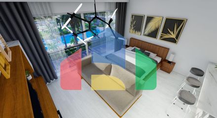 Студия 38 м2 с террасой 11 м2 в Искеле