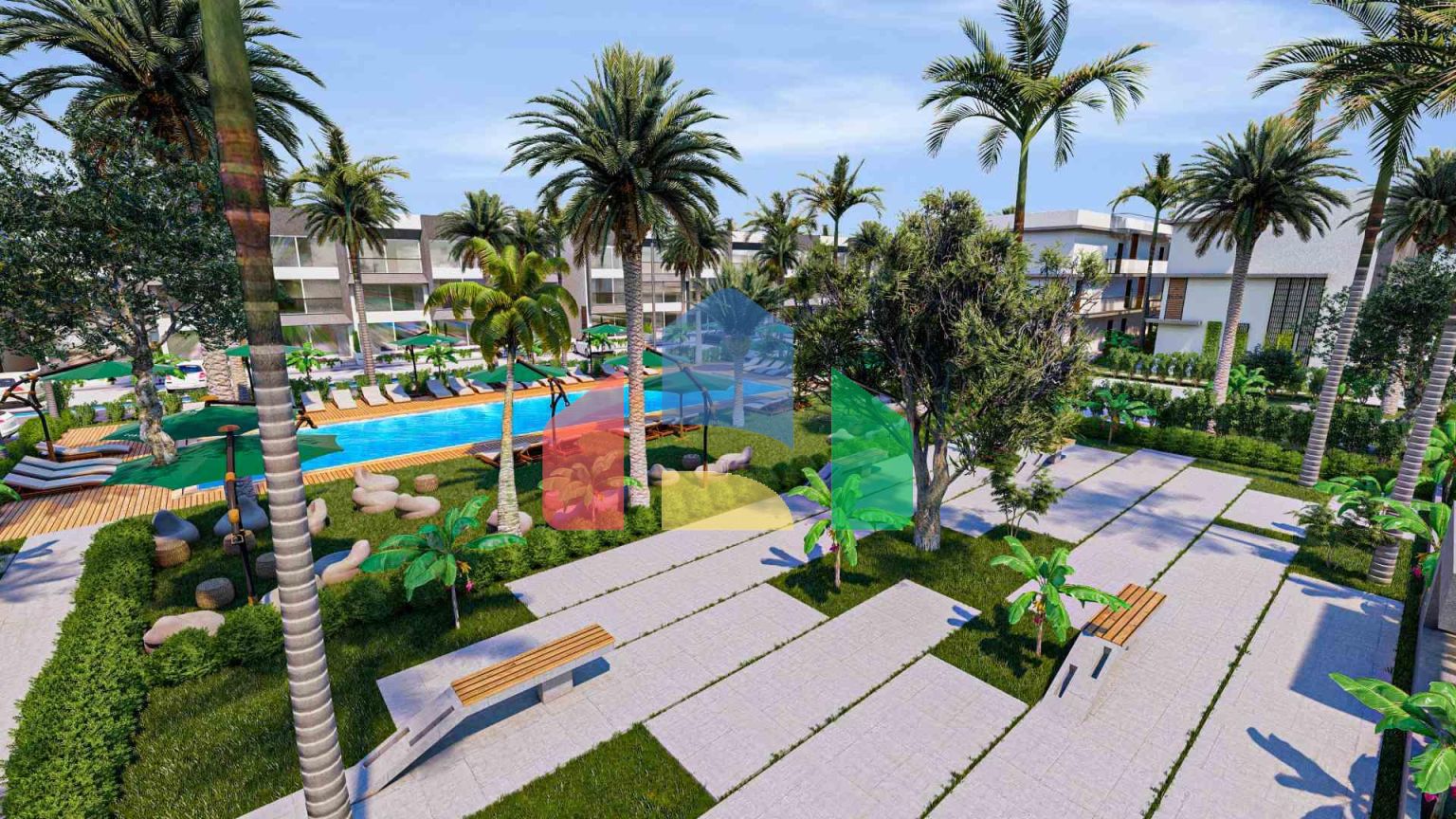 Студия 38 м2 с террасой 11 м2 в Искеле