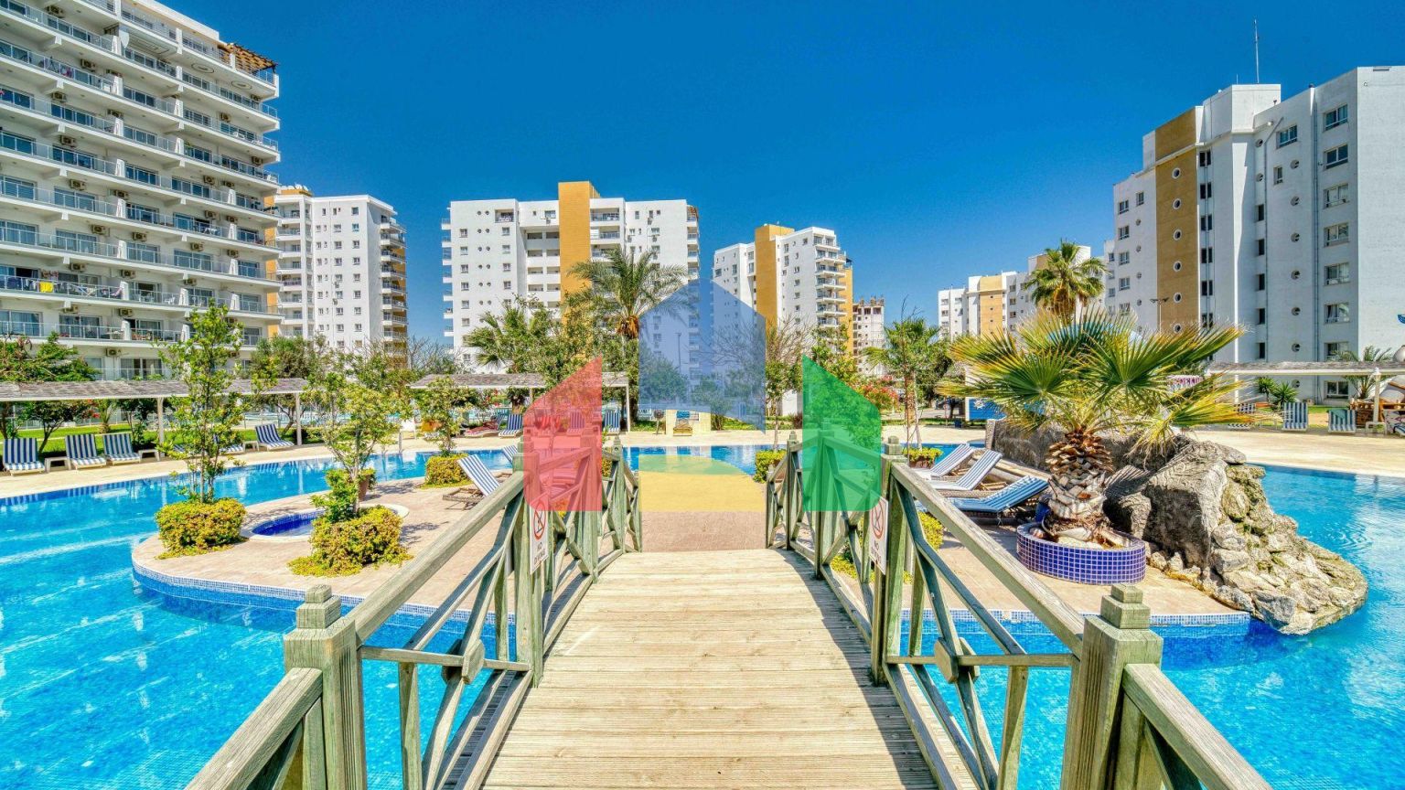 2-комнатные апартаменты 60м2 с террасой 8м2 в курортном комплексе