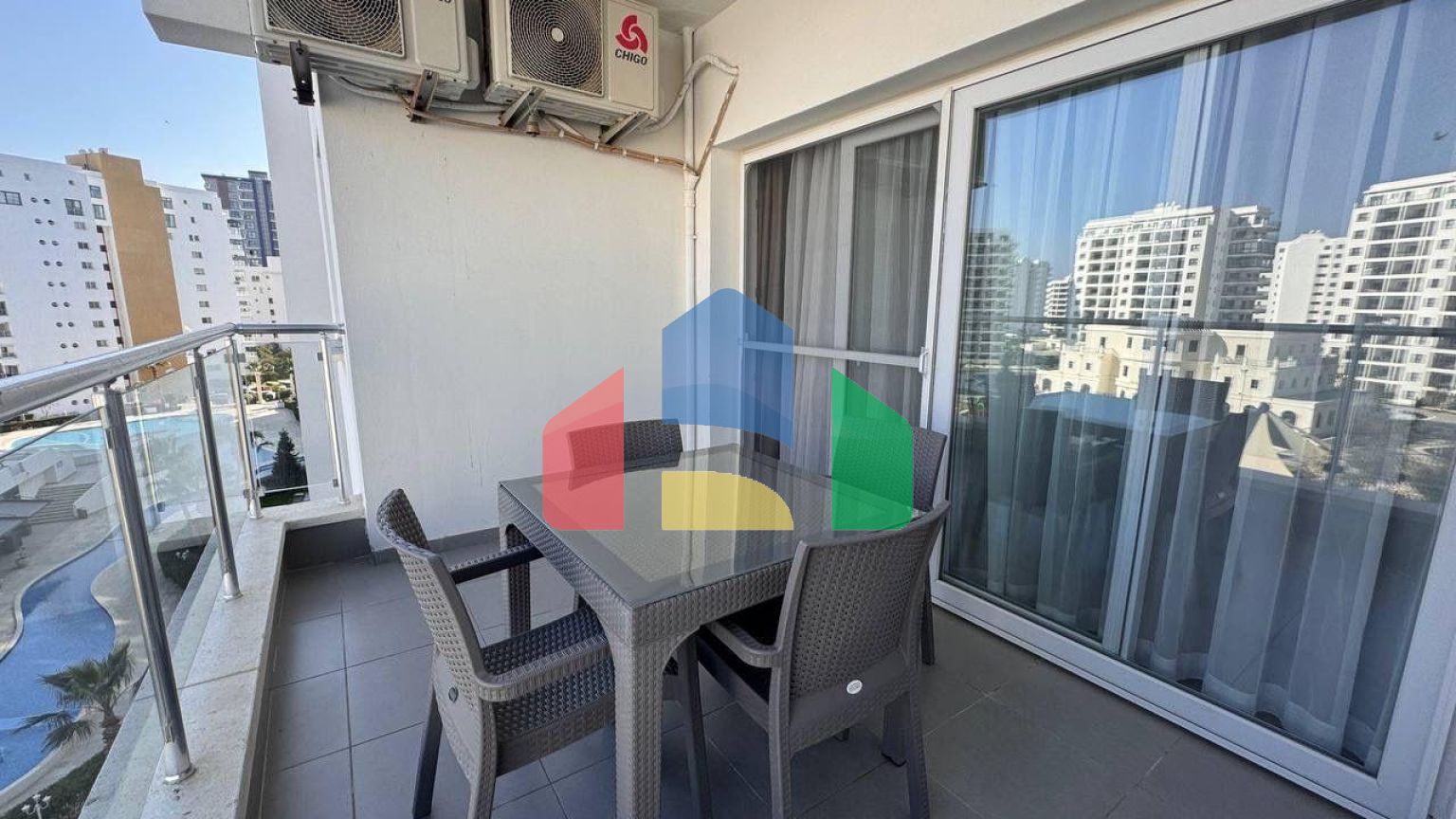 2-комнатные апартаменты 60м2 с террасой 8м2 в курортном комплексе